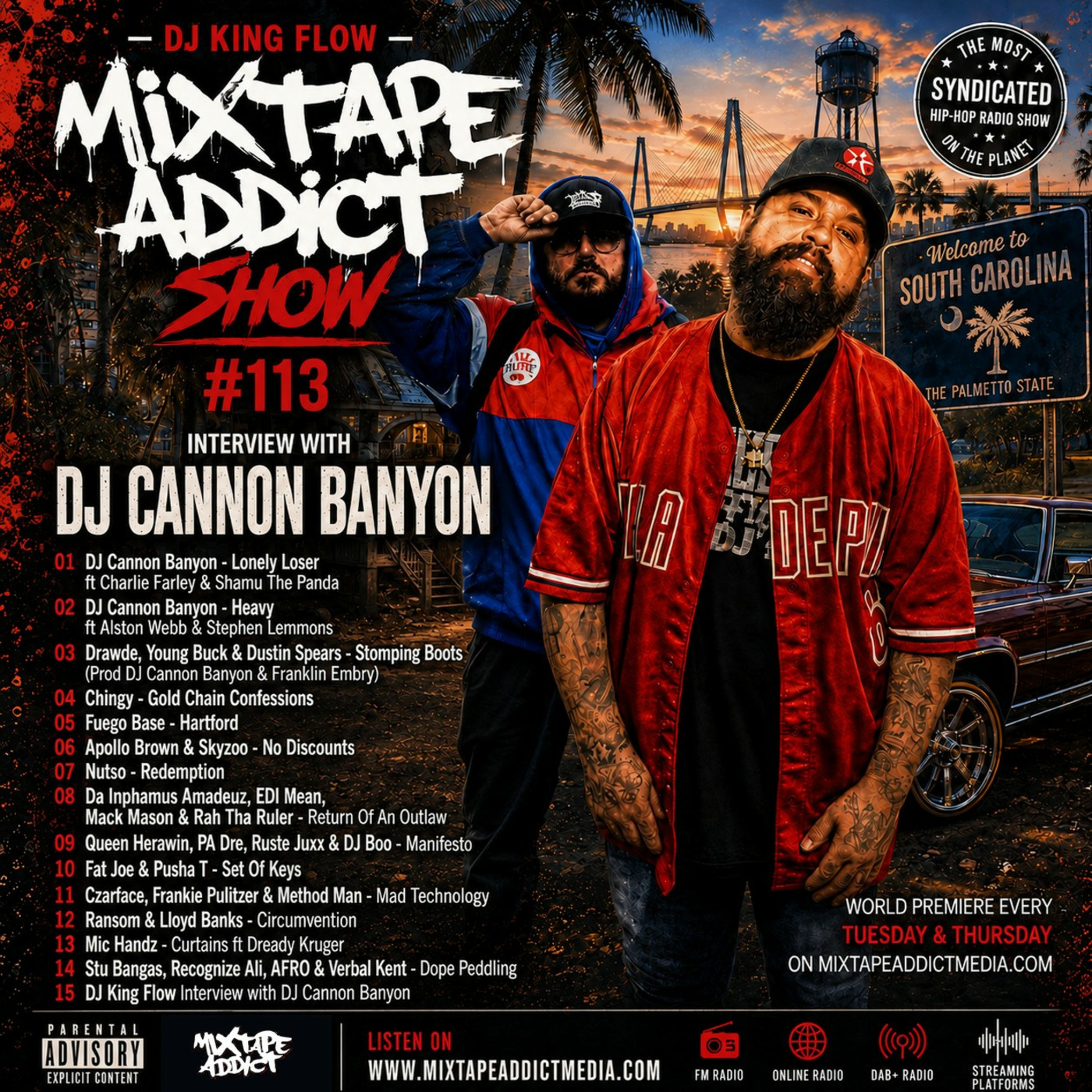 MIXTAPE ADDICT TALK SHOW with DJ KING FLOW ft: DJ CANNON BANYON episode artwork