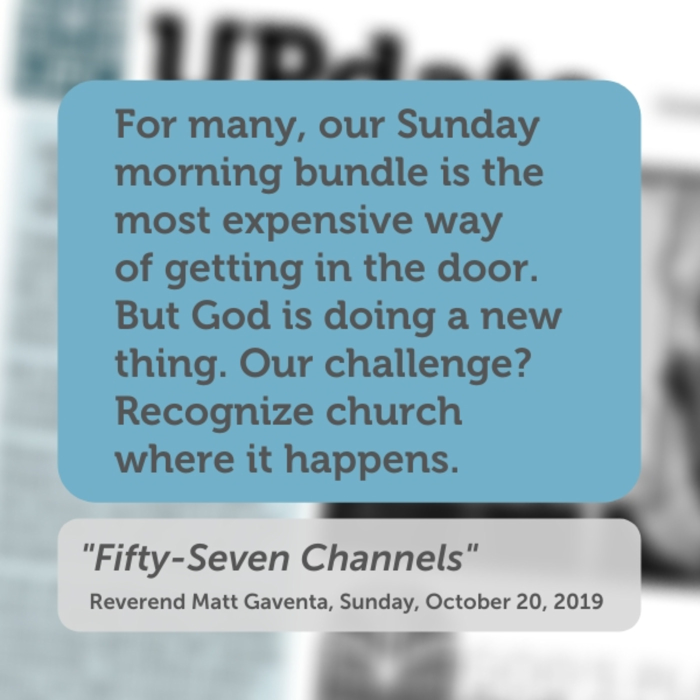 Fifty-Seven Channels