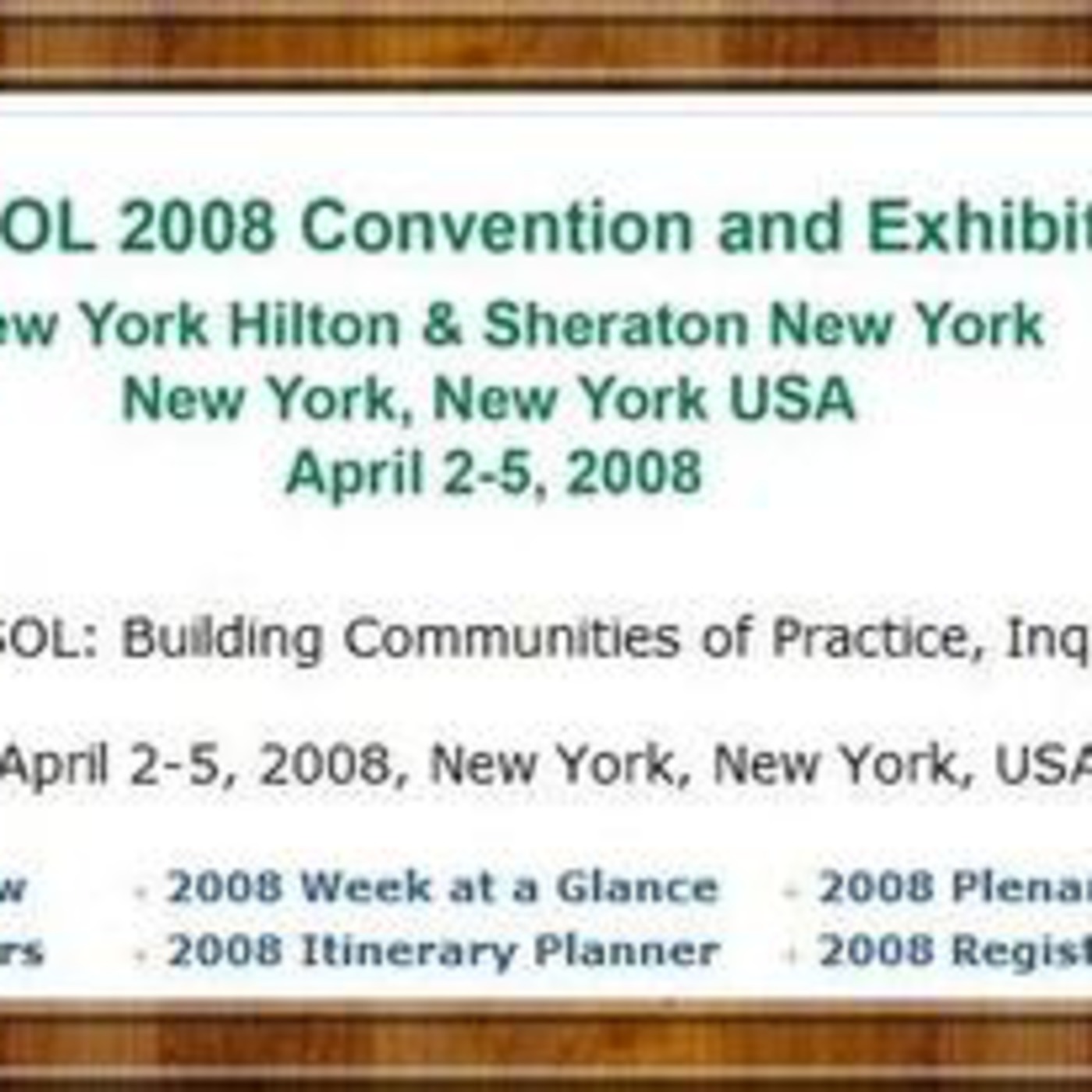 TESOL 2008 - PCI, ELLs as Writers in a Digital Age episode artwork