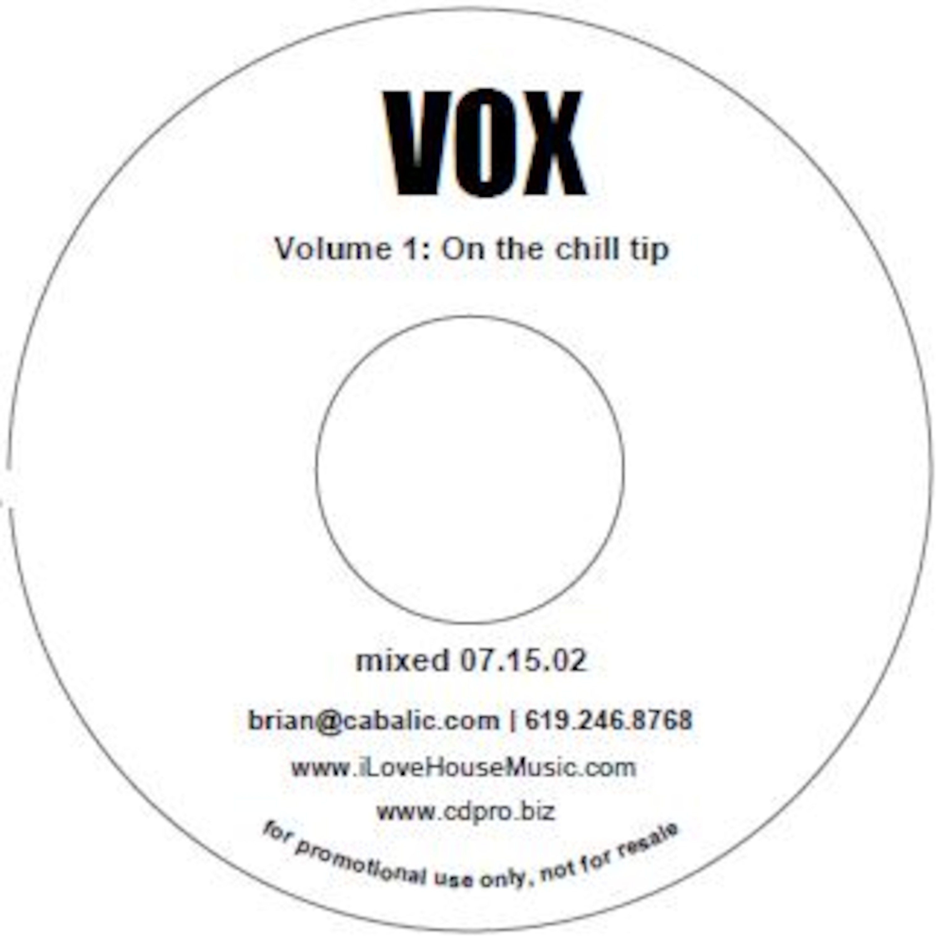 dj Brian Cabalic "VOX" (circa 2002)