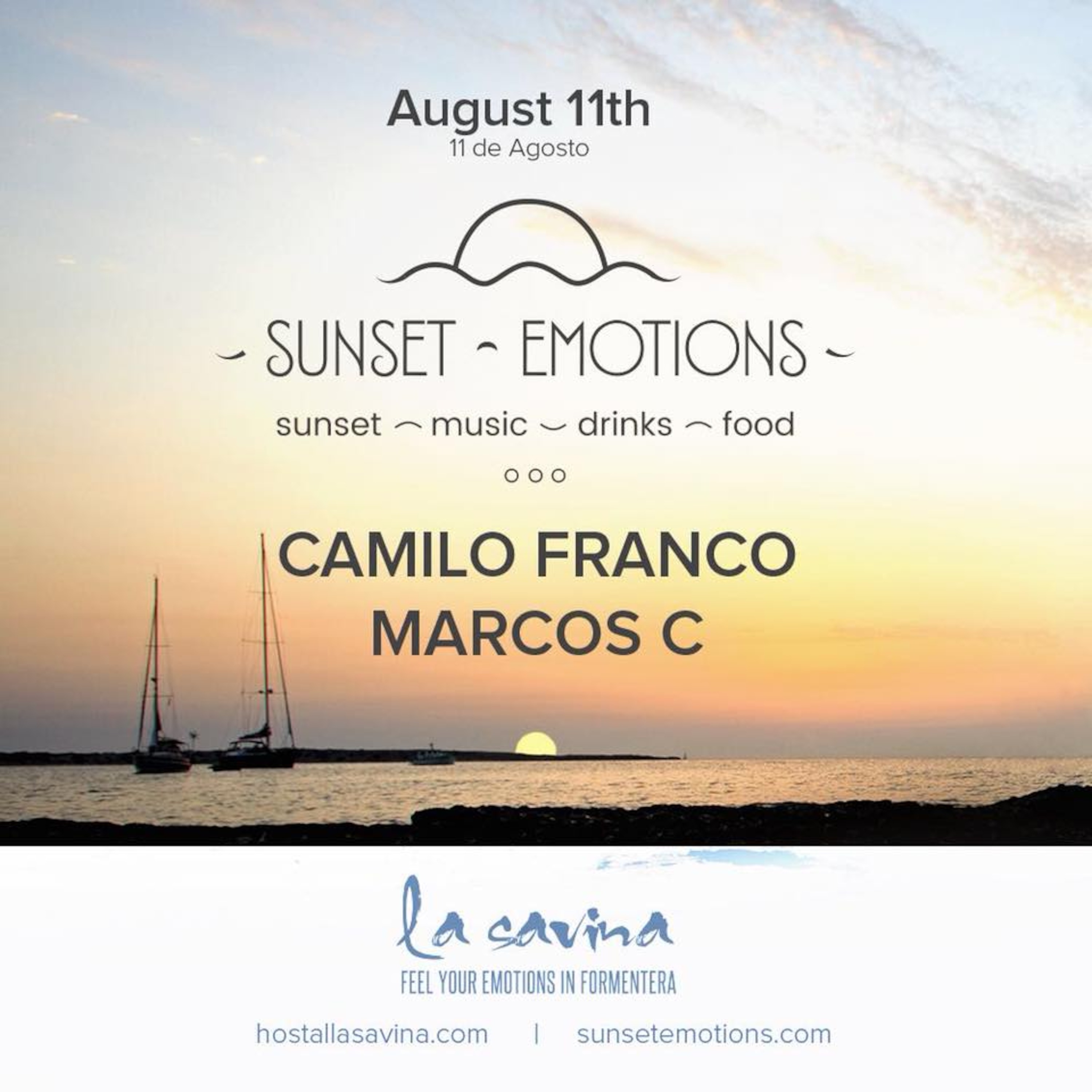 Camilo Franco live at Sunset Emotions La Savina Formentera August 11th