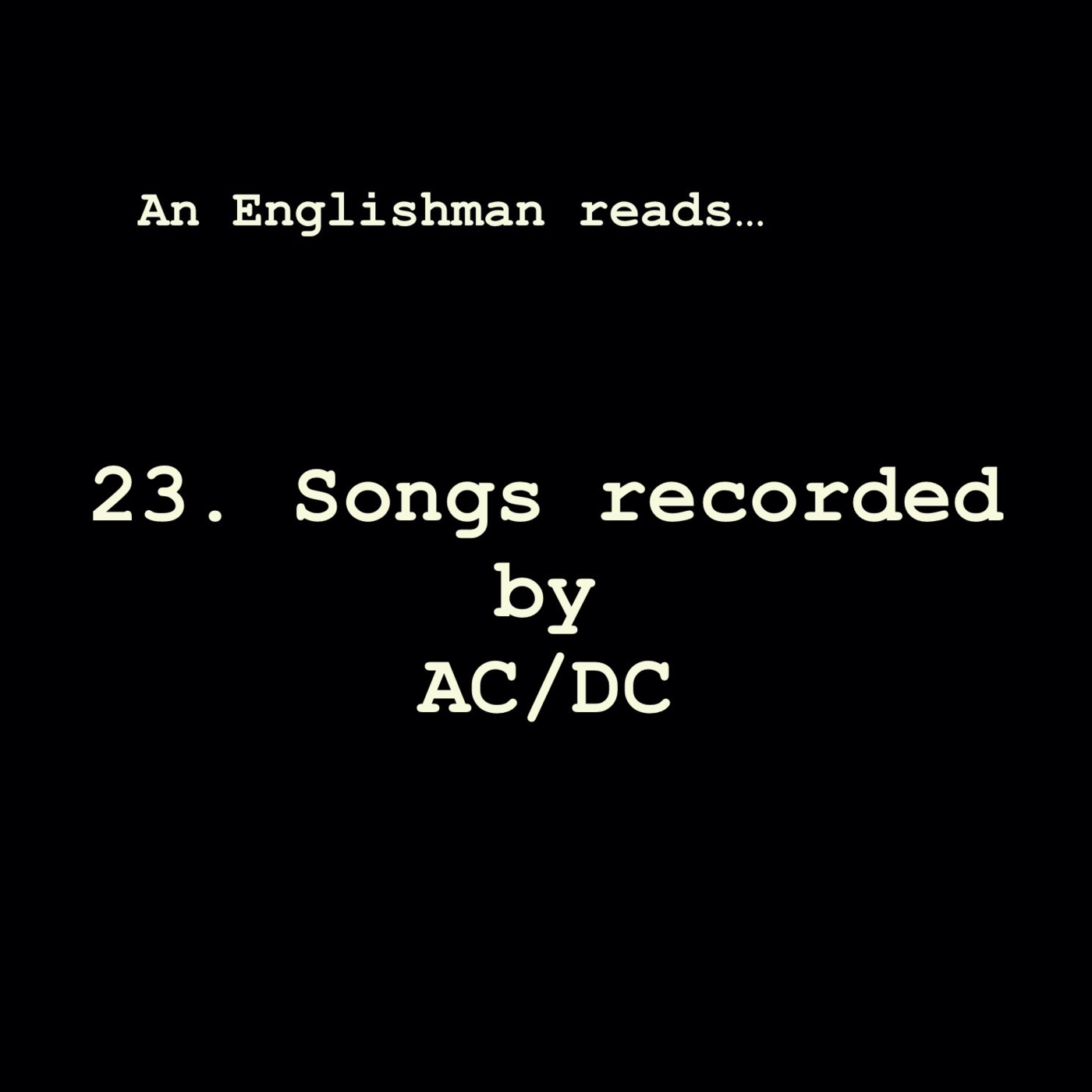 Episode 23: Songs recorded by AC/DC