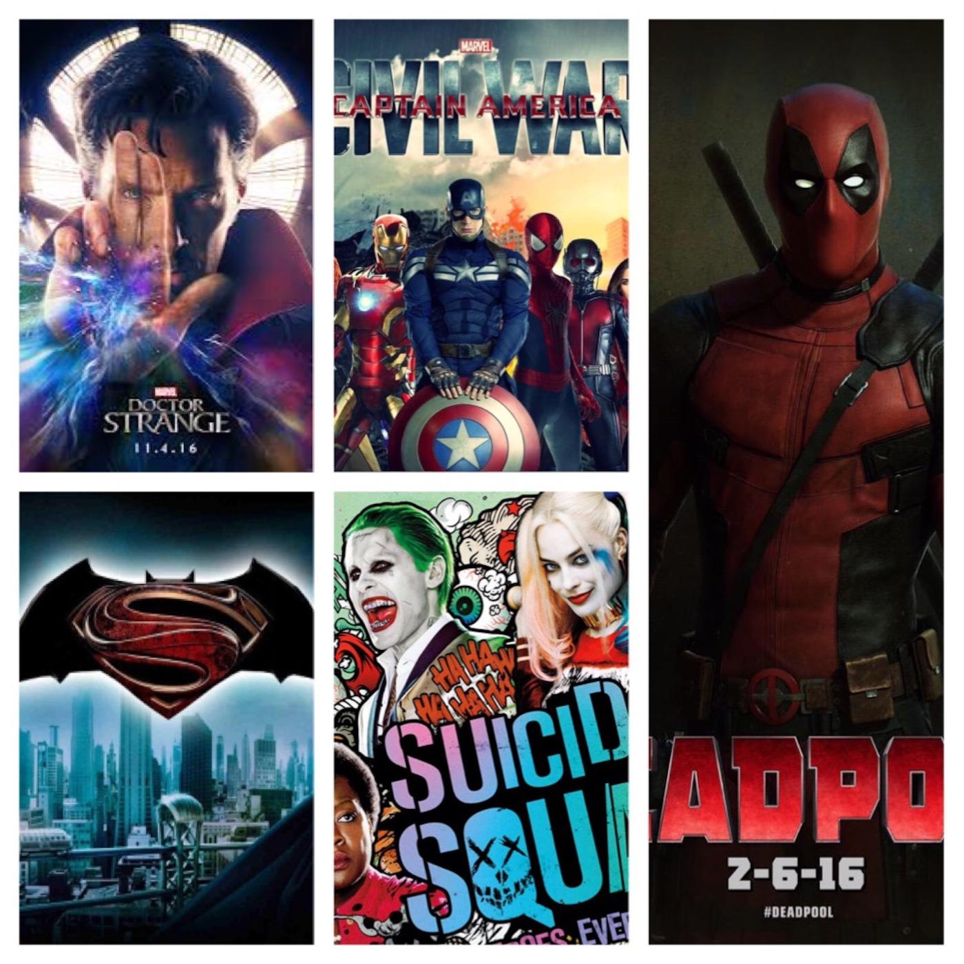 Comic Book movies of 2016