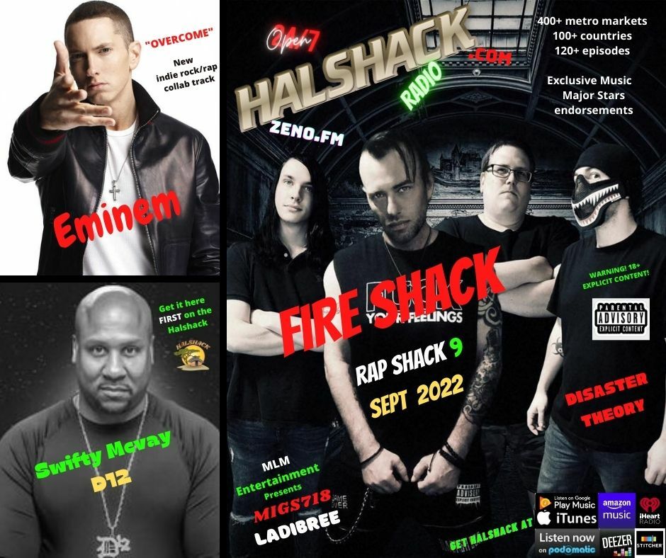 Episode 110: Halshack Ep 26.5 (Rap Shack 9) FIRE SHACK- Sept 2022 (Eminem/Swifty McVay with Disaster Theory) greatest hits bonus show