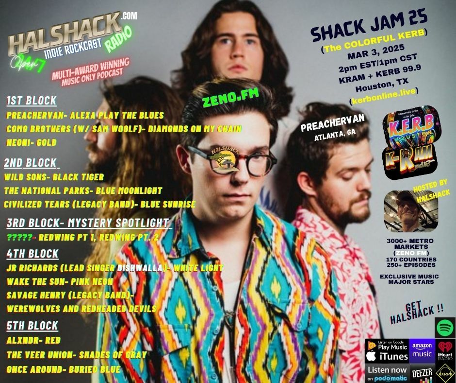 Episode 203: Halshack ep 25 (The COLORFUL KERB) -SHACKJAM 25-KERB-KRAM Houston, TX) -- Mar 3, 2025--- theme show about colors-- Hosted by Halshack