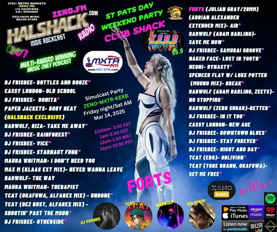 Episode 208: Halshack Special (ST PATS CLUB SHACK)--holiday edition-- Mar 14, 2025 --Club Shack mix for MXTR and KERB- hosted by Halshack