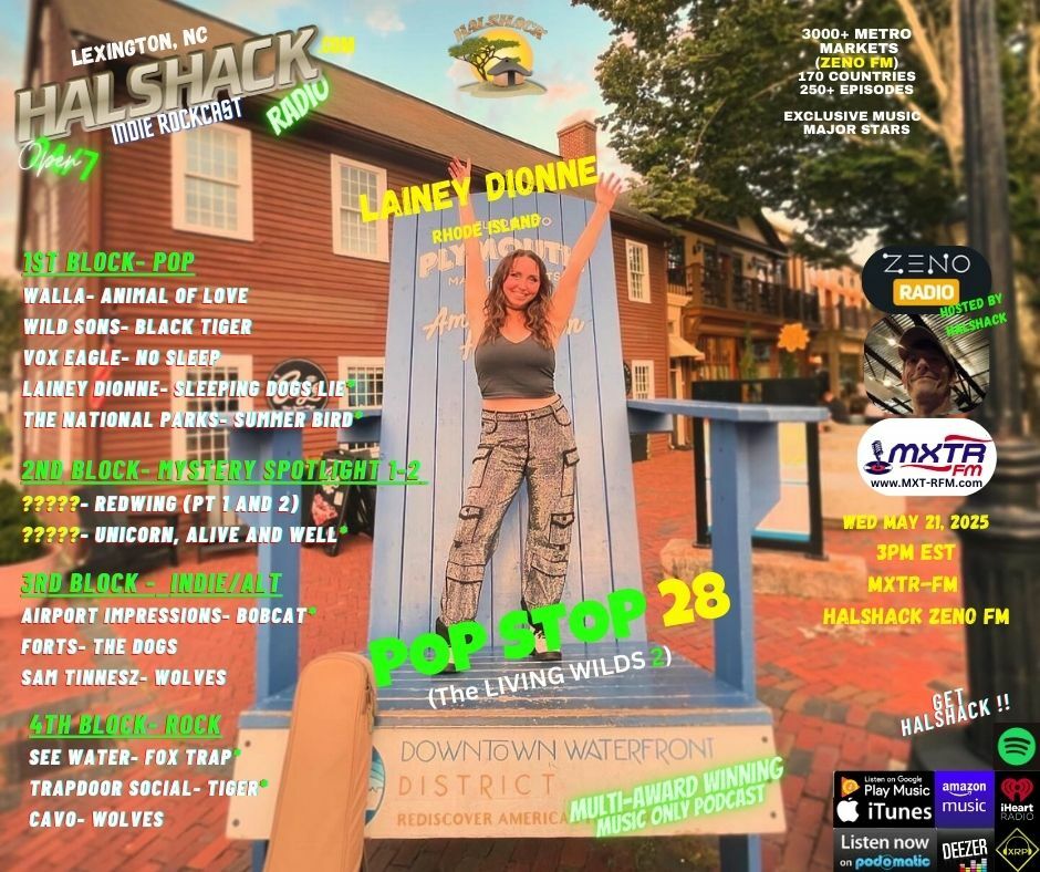 Episode 221: Halshack ep 28 (The LIVING WILDS #2)---POP STOP 28 ---MXTR-FM--- May 21, 2025--Theme show about Animals--Hosted by Halshack