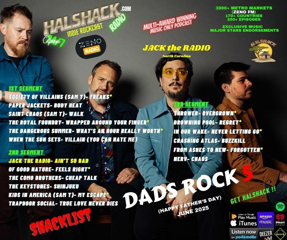 Episode 230: Halshack holiday special (DADS ROCK 5) June 2025 -- Fathers Day rock series bonus show (short intro from Halshack)