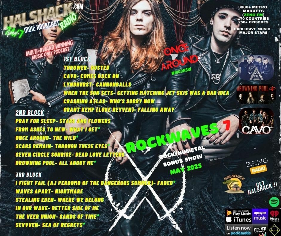 Episode 238: Halshack Rock Special (ROCKWAVES 7)-- July 2025 (podcast relese) -- new rock-numetal-heavy metal--- bonus rock show
