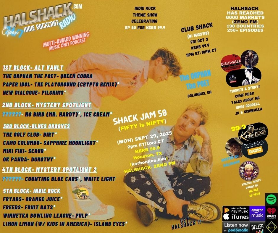 Episode 260: Halshack ep 50 (FIFTY is NIFTY for KERB-ZENO)--ShackJam 50--Sep 29, 2025 --theme show to celebrate ep 50 on KERB- hosted by Halshack
