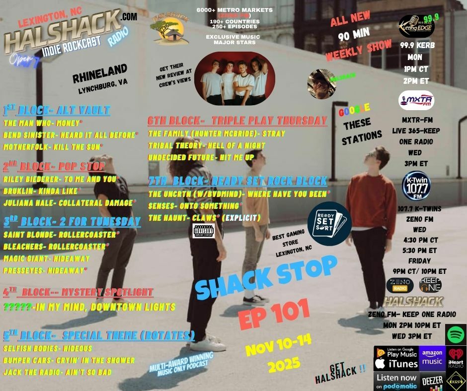 Episode 270: Halshack ep 101--SHACKSTOP-- Nov 10th-14th, 2025-- (KERB- KTWINS- MXTRFM- ZENOFM) --90 min weekly show--Find everything at Halshack com Episode 270: Halshack ep 101--SHACKSTOP-- Nov 10th-14th, 2025-- (KERB- KTWINS- MXTRFM- ZENOFM) --90 min weekly show--Find everything at Halshack com