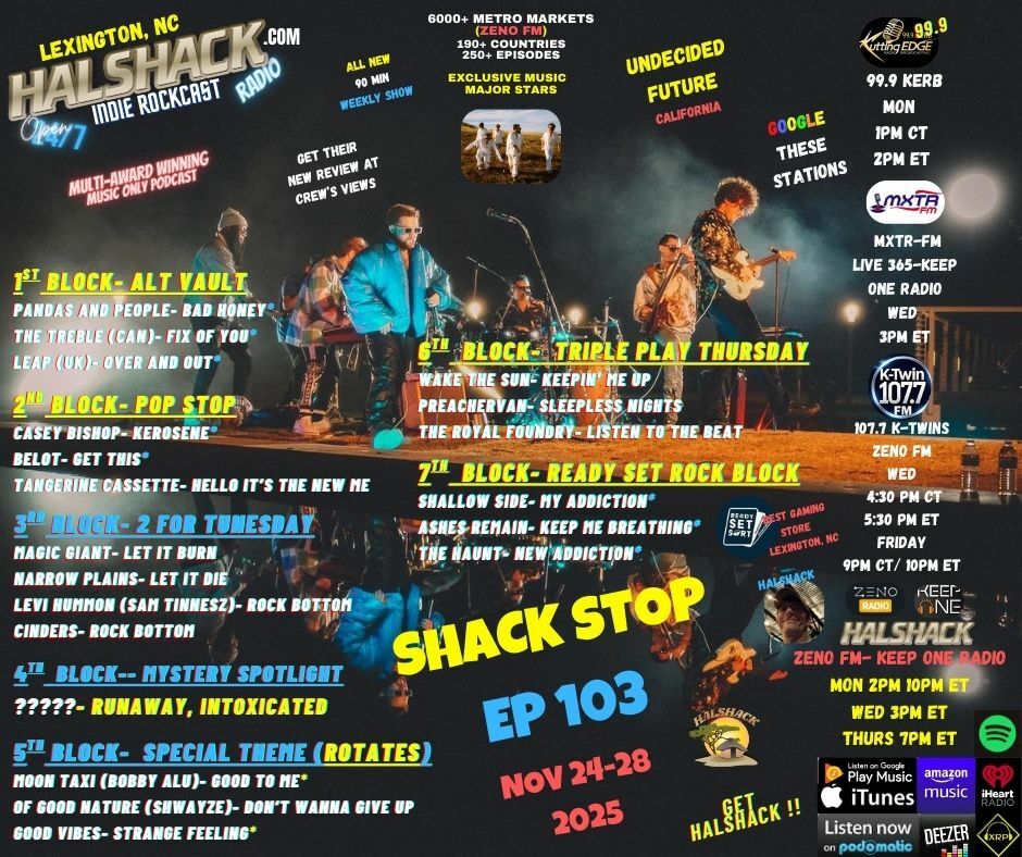 Episode 277: Halshack ep 103--SHACKSTOP-- Nov 24th-28th, 2025-- (KERB- KTWINS- MXTRFM- ZENOFM) --90 min weekly show--Find everything at Halshack com Episode 277: Halshack ep 103--SHACKSTOP-- Nov 24th-28th, 2025-- (KERB- KTWINS- MXTRFM- ZENOFM) --90 min weekly show--Find everything at Halshack com