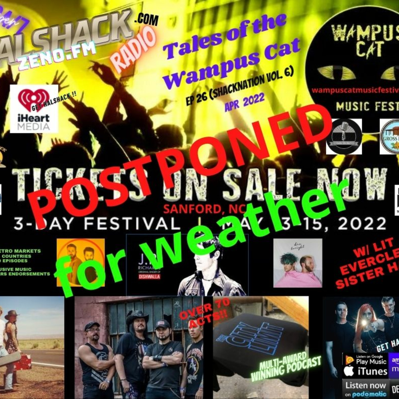 Episode 102: Halshack Ep 26 (Tales of the Wampus Cat) - APR 2022 - full show (Shacknation Vol 6)