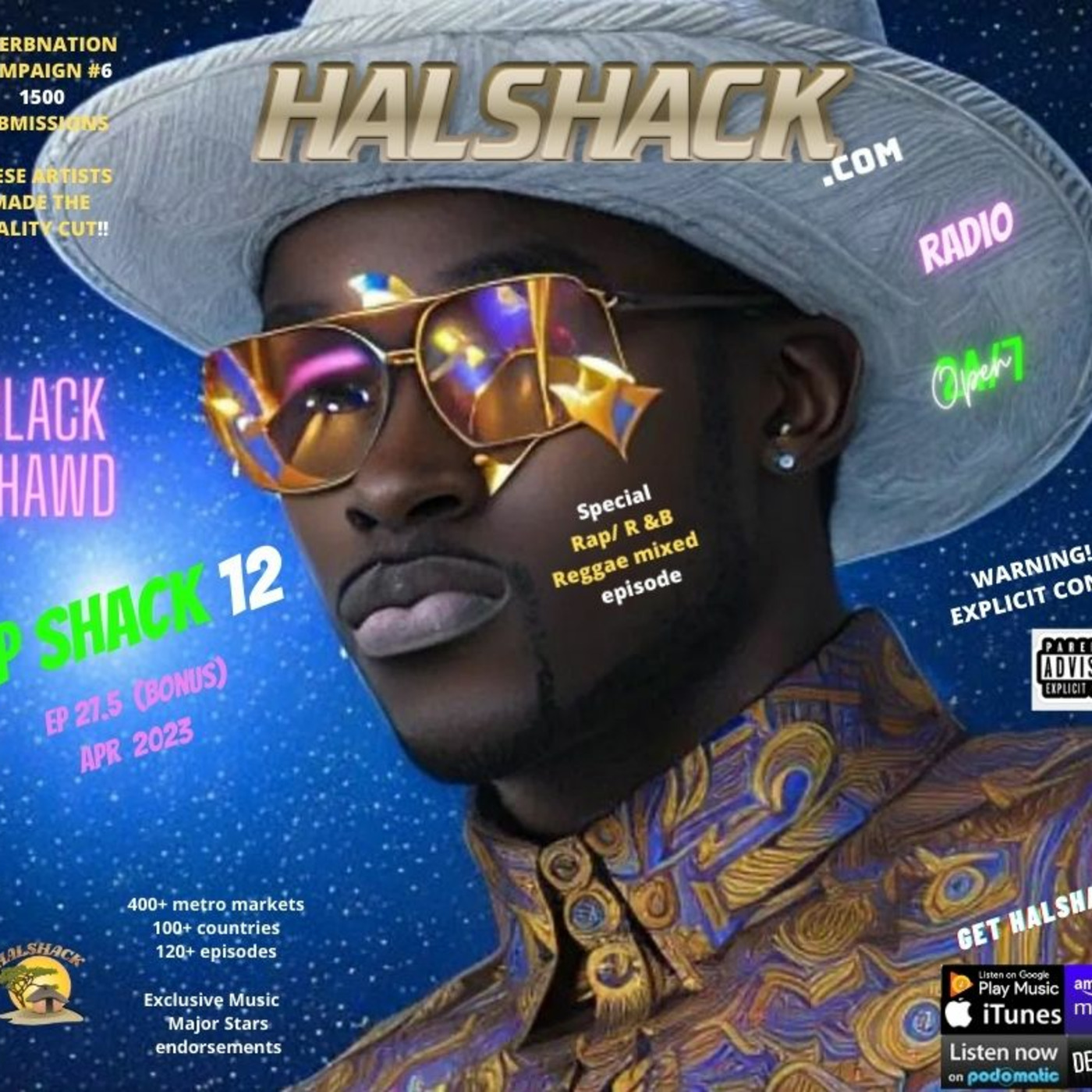 Episode 118: Halshack Ep 27.5 Rap Shack 12 (Apr 2023)- Bonus show (Warning 18+ Explicit music)