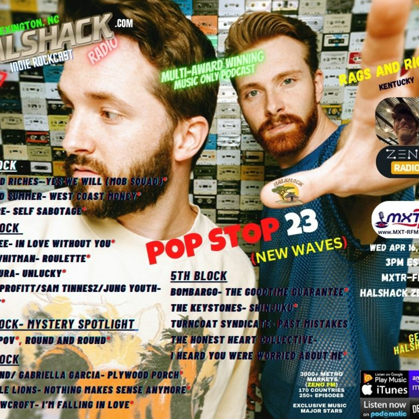 Episode 211: Halshack ep 23 (NEW WAVES--POP STOP 23 on MXTR-FM)-- Apr 16, 2025--All new pop goodness----Hosted by Halshack