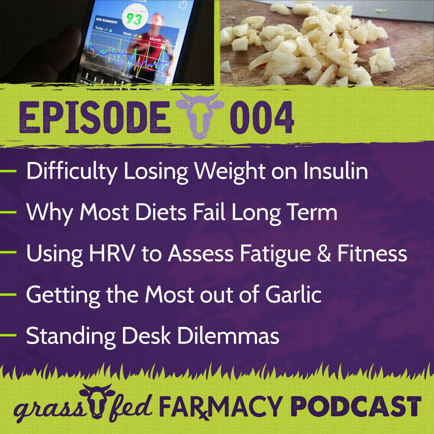 Episode 004 - Insulin vs Weight Loss, Why Diets Fail, HRV, Garlic & Standing Desks episode artwork