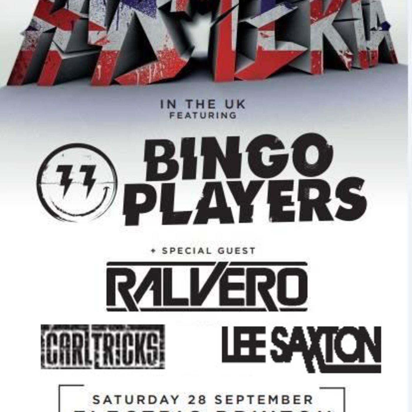 Lee Saxton on the Main Stage at Electric Brixton with Bingo Players