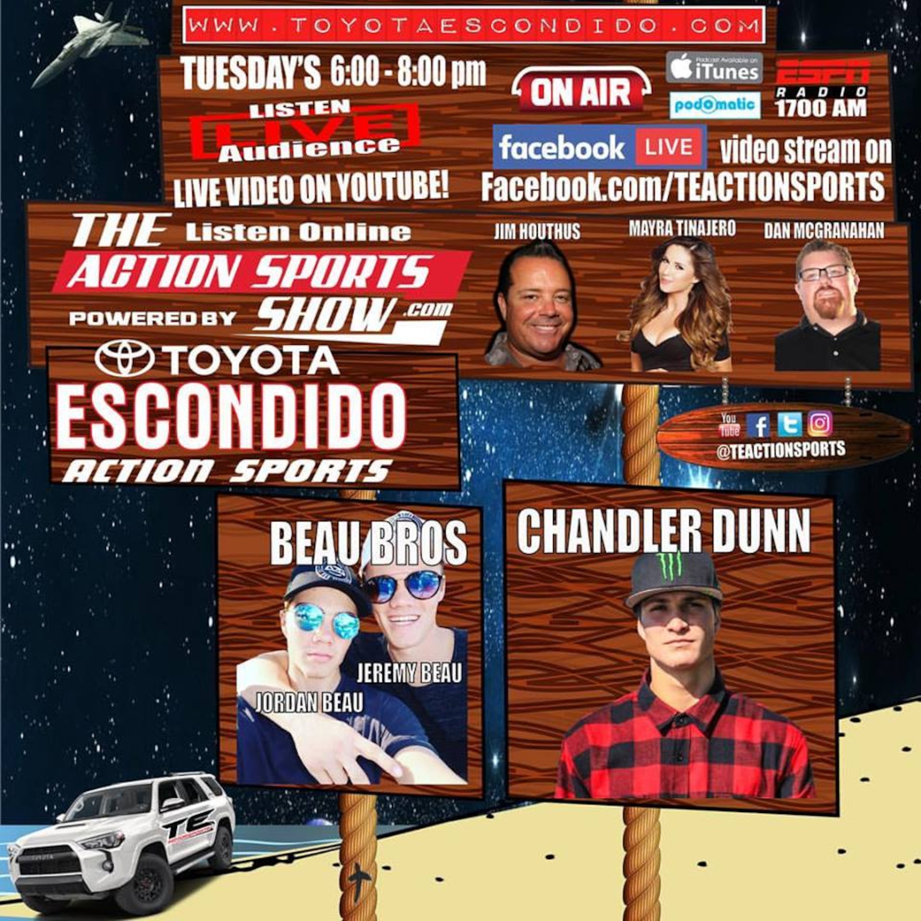 The Action Sports Show with Chandler Dunn & BeauBros Jordan & Jeremy Beau