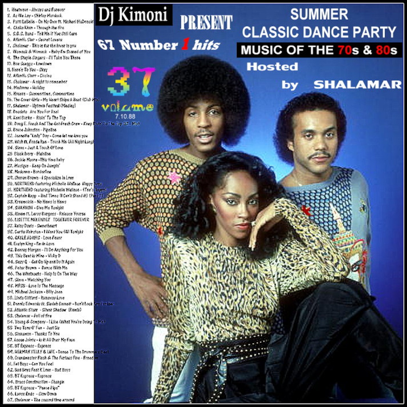 Dj Kimoni JUST CLASSIC FUNK,  DANCE  & RnB (70's 80's) Hosted by Shalamar Vol. 36 (1 DVD) 7-9-15 podcast artwork