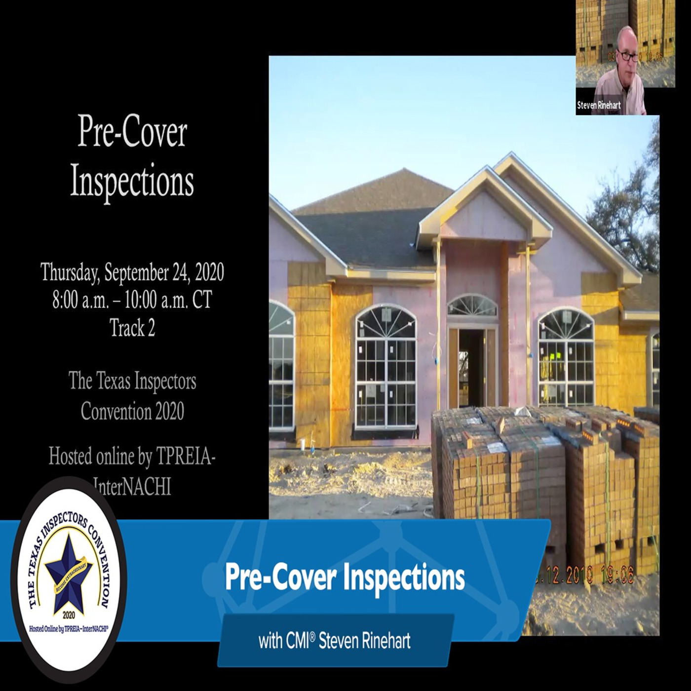 180. Pre-Cover Inspections at The Texas Inspectors Convention 2020
