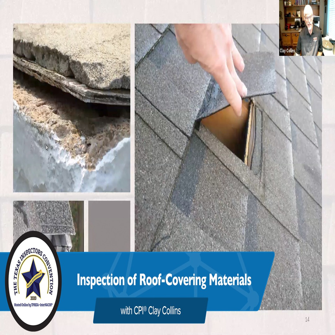 186. Inspection of Roof-Covering Materials at The Texas Inspectors Convention 2020