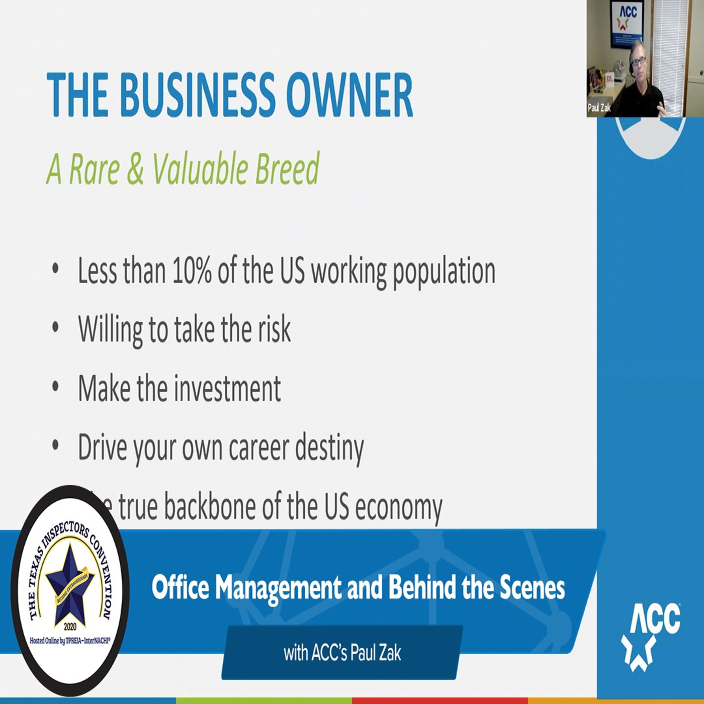 188. Office Management and Behind the Scenes at The Texas Inspectors Convention 2020