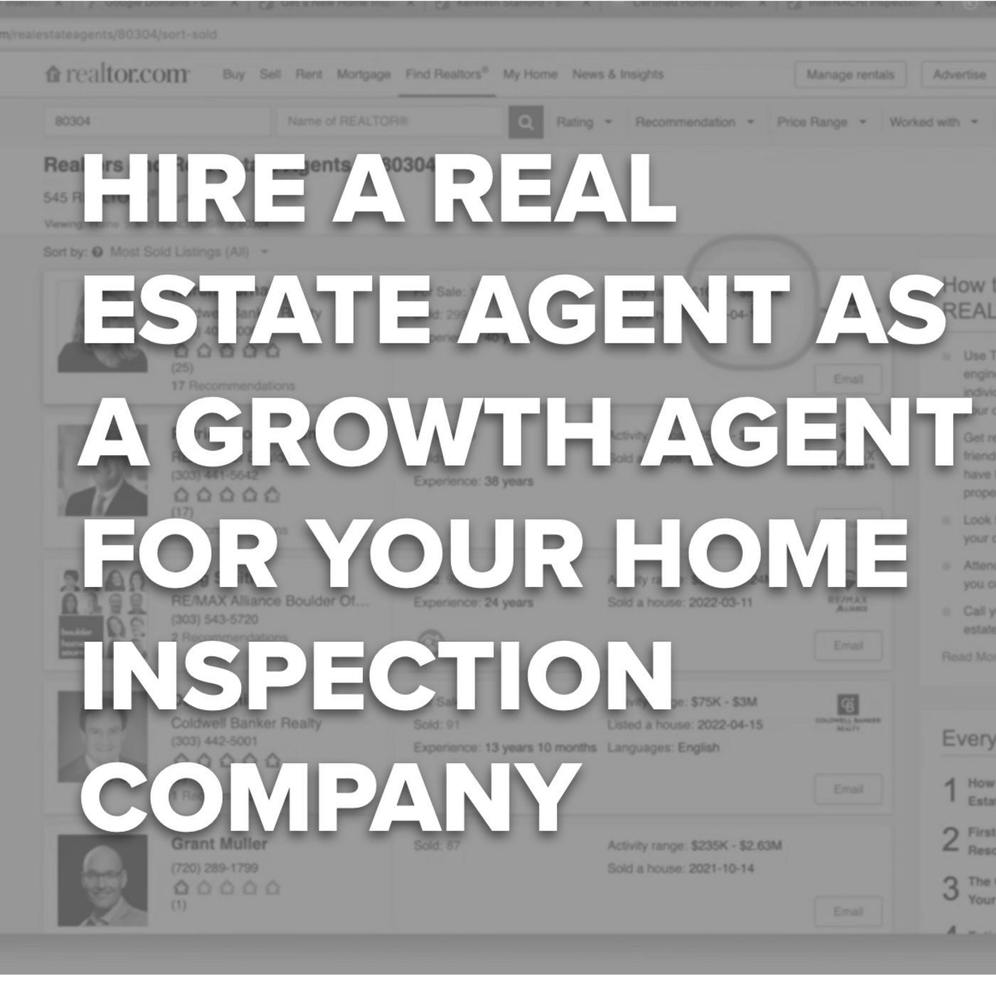 Episode 317: Hire a Real Estate Agent for Your Inspection Business