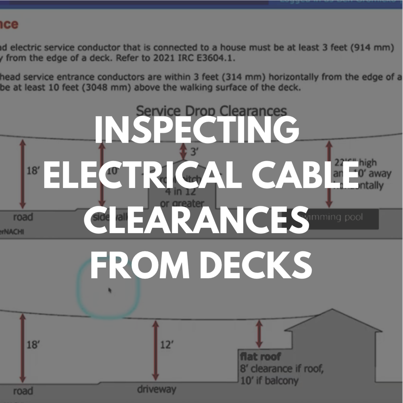 Episode 384: Inspecting Electrical Cable Clearances from Decks