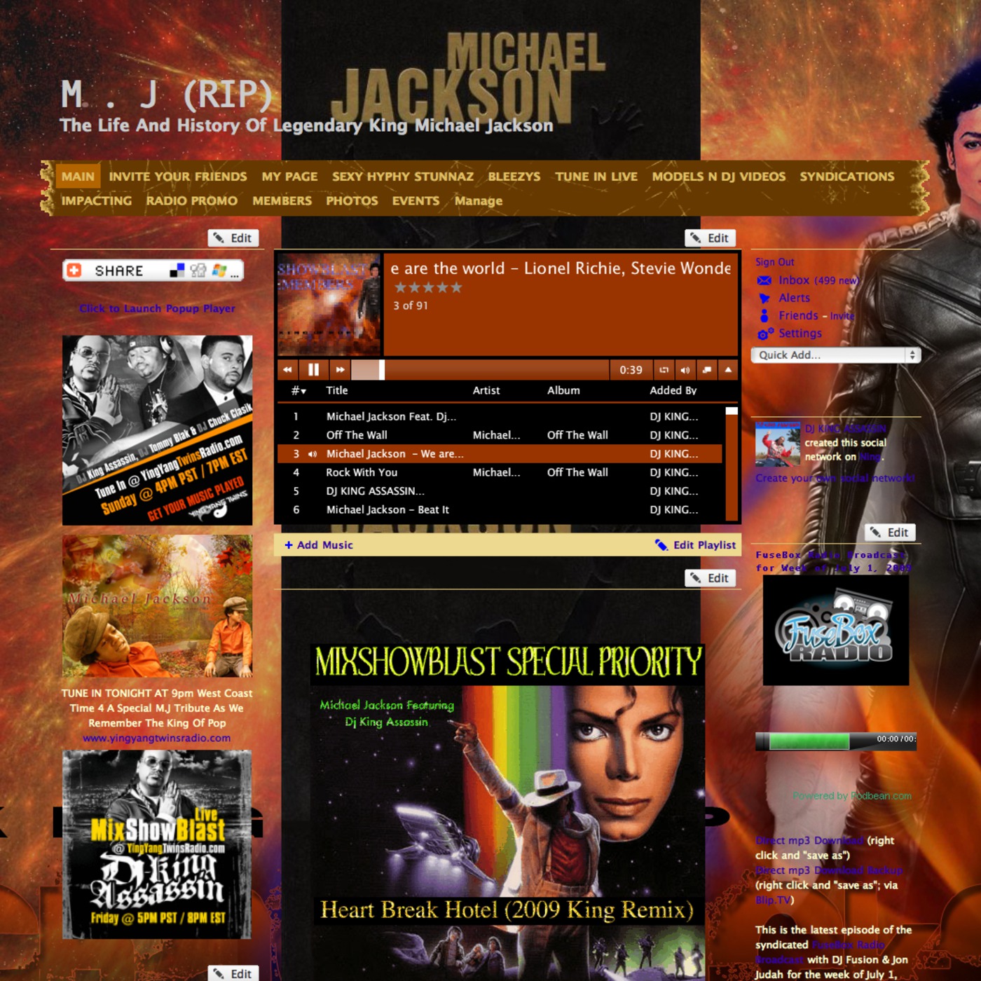 Michael Jackson  - 2009 Heart Break Hotel - (King Assassin Remix) Radio Edit episode artwork