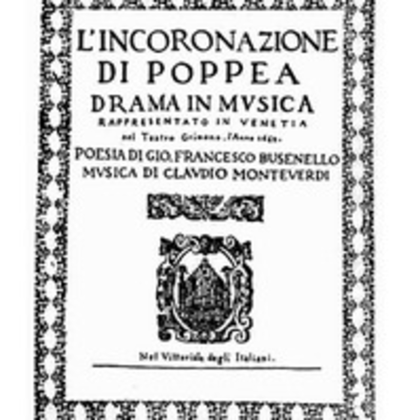 Bajo Continuo. L'Inconronazione di Poppea de Claudio Monteverdi 1