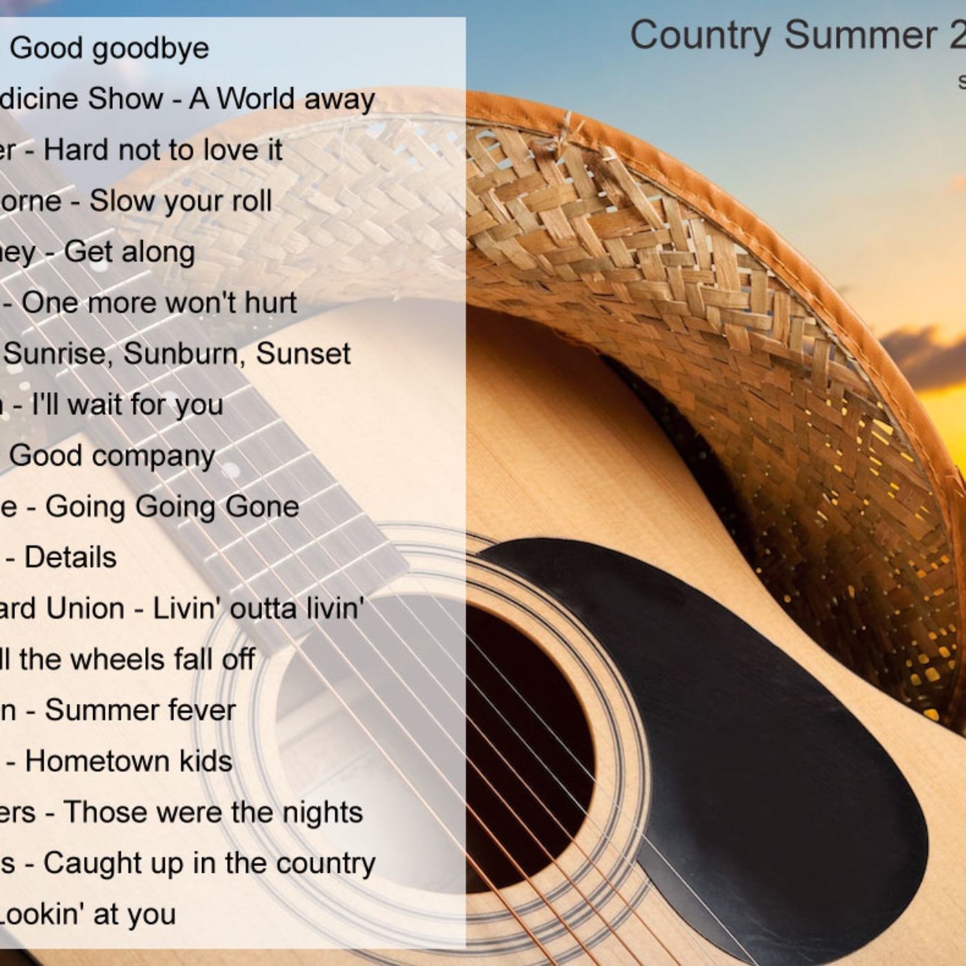 Country Music on Jupiter - Summer 2018 - by DJ Giove