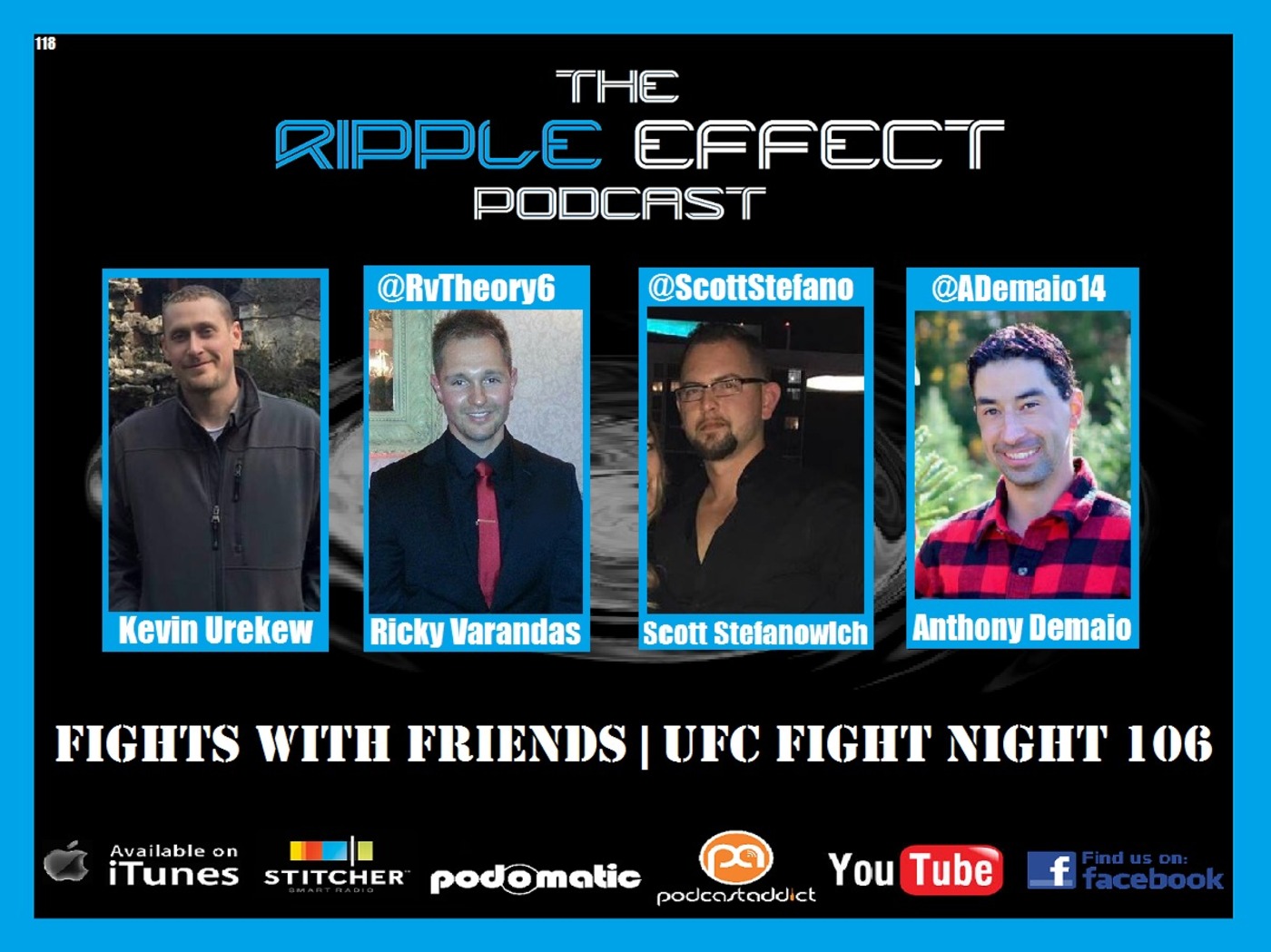 The Ripple Effect Podcast #118 (Fights With Friends | UFC Fight Night 106)