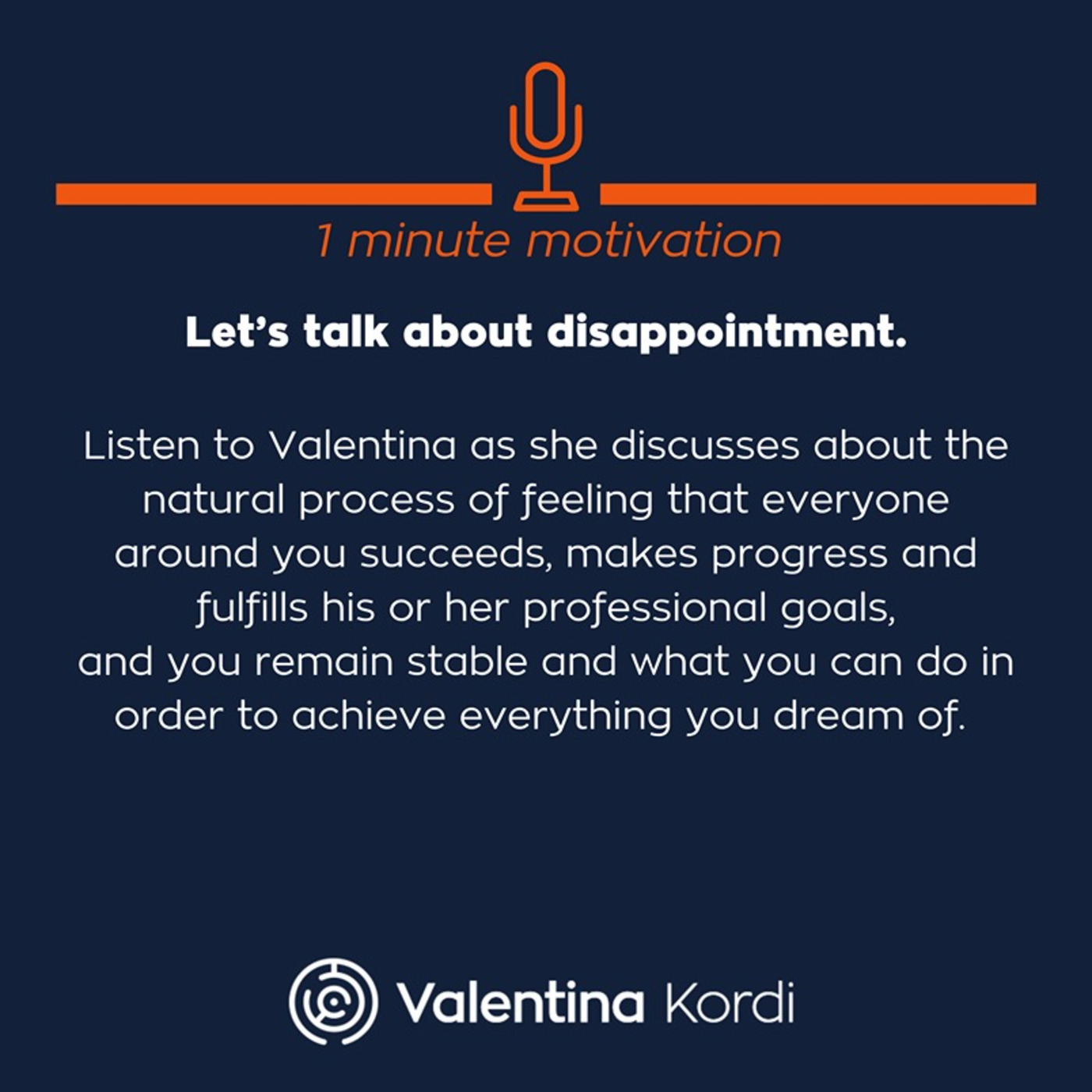 Let's talk about disappointment
