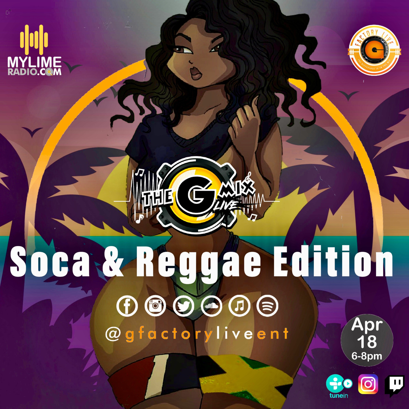 The GMixLive EP32 With GfactoryLive On MyLimeRadio.com SOCA AND REGGAE EDITION episode artwork