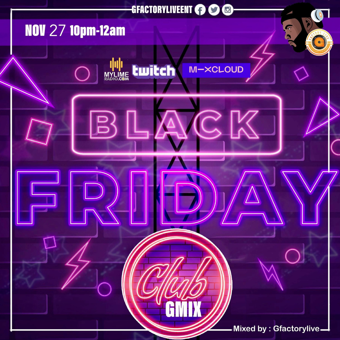 THE CLUB GMIX EP13 on Mylimeradio.com Live Recording Mixed by GfactoryLive (NOV.27.2020) episode artwork