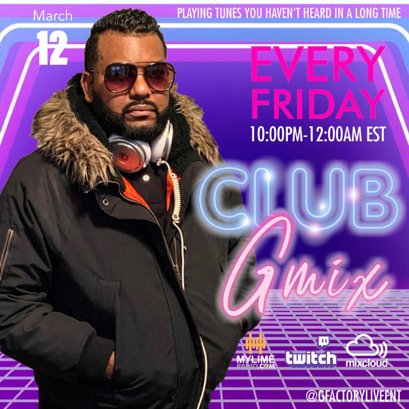 THE CLUB GMIX MISXHOW VDJ Mix On MyLimeradio with Gfactorylive (Mar.12.2021 episode artwork