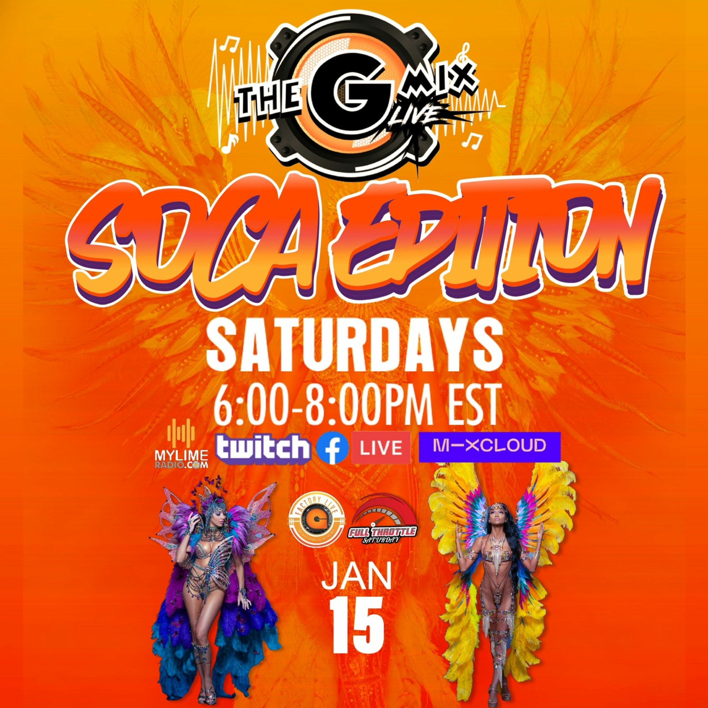 THE GMIX LIVE (Live Recording SOCA EDITION) On MYLIMRADIO With GfactoryLive JAN.15.2022 episode artwork