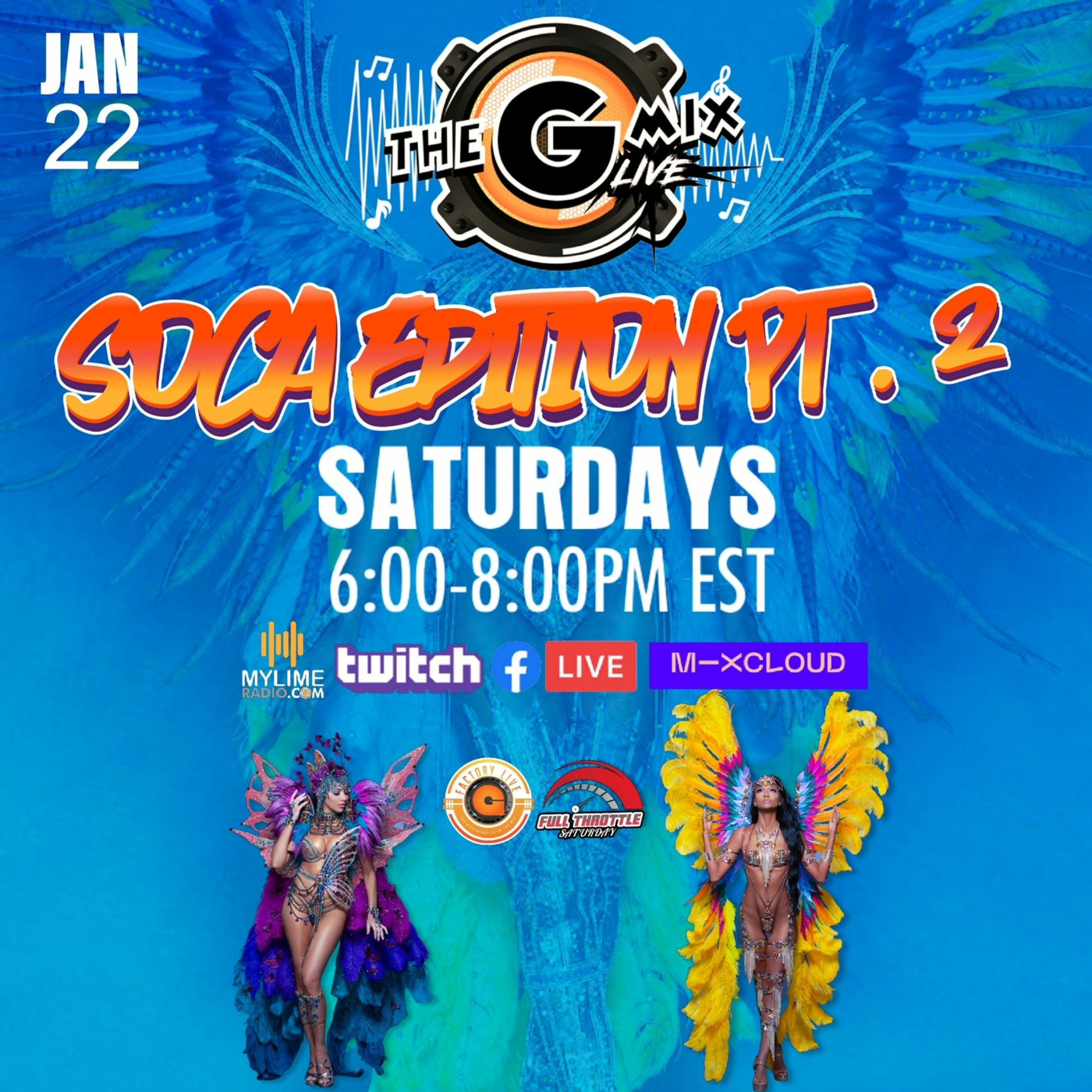 THE GMIX LIVE (Live Recording SOCA EDITION PT 2) On MYLIMRADIO With GfactoryLive JAN.22.2022 episode artwork