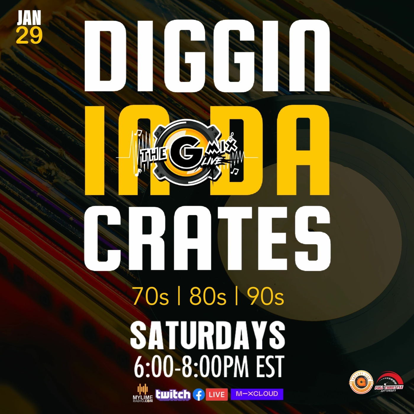 THE GMIX LIVE (DIGGIN IN DA CRATES EDITION PT 1) On MYLIMRADIO With GfactoryLive JAN.29.2022 episode artwork