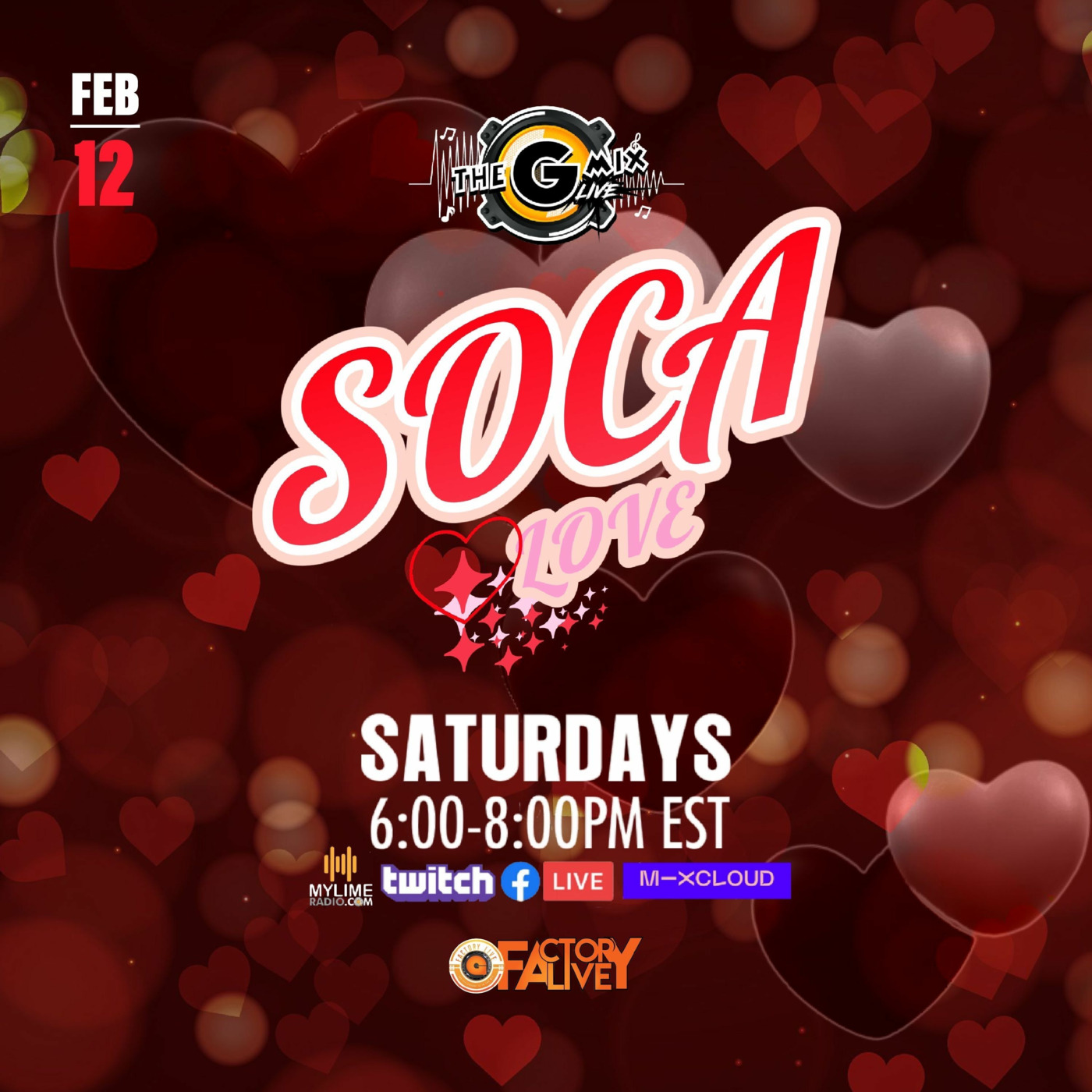 THE GMIX LIVE (Live Recording) SPECIAL EDITION SOCA LOVE With GfactoryLive FEB.12.2022 episode artwork