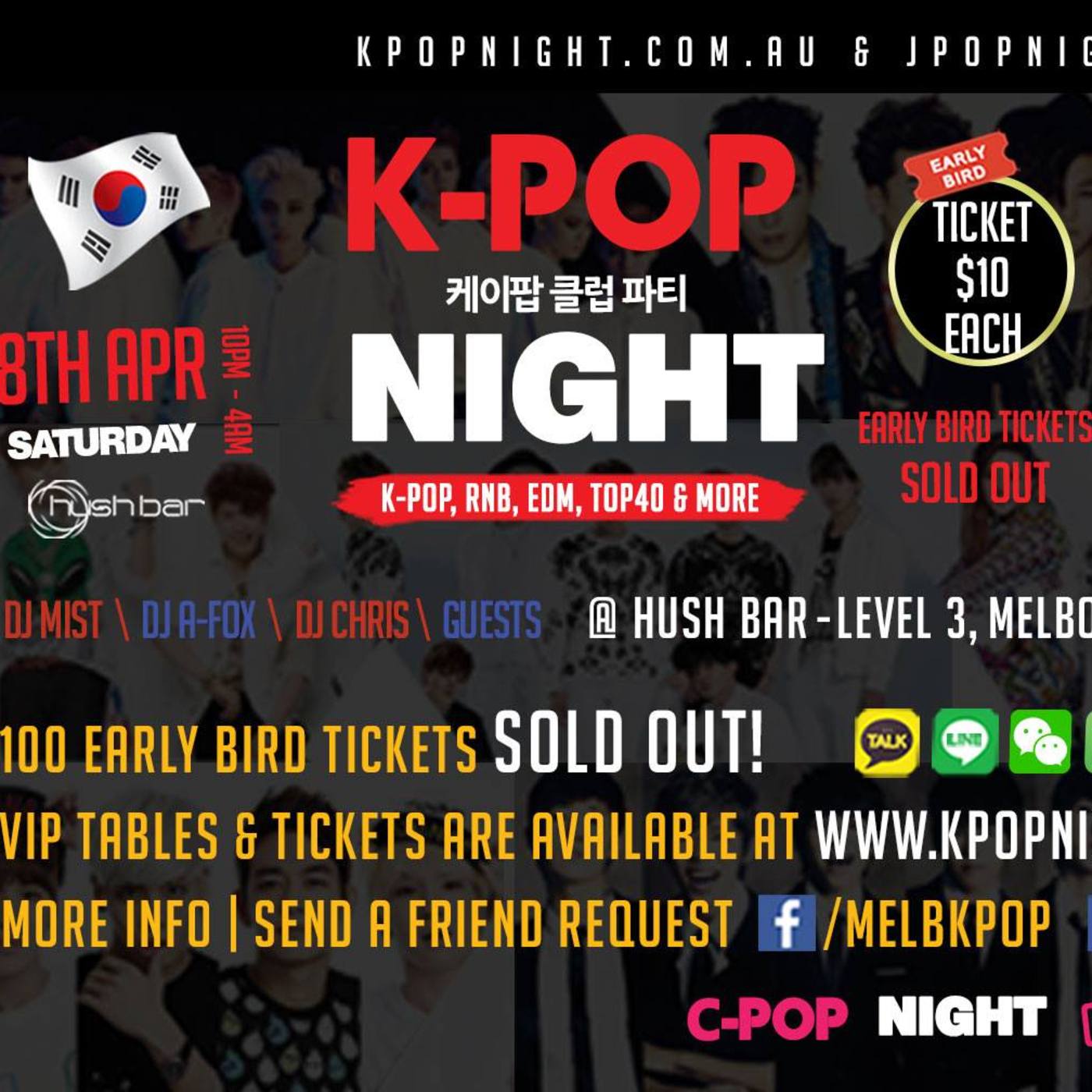 A Jpop & Kpop night for Melbourne.