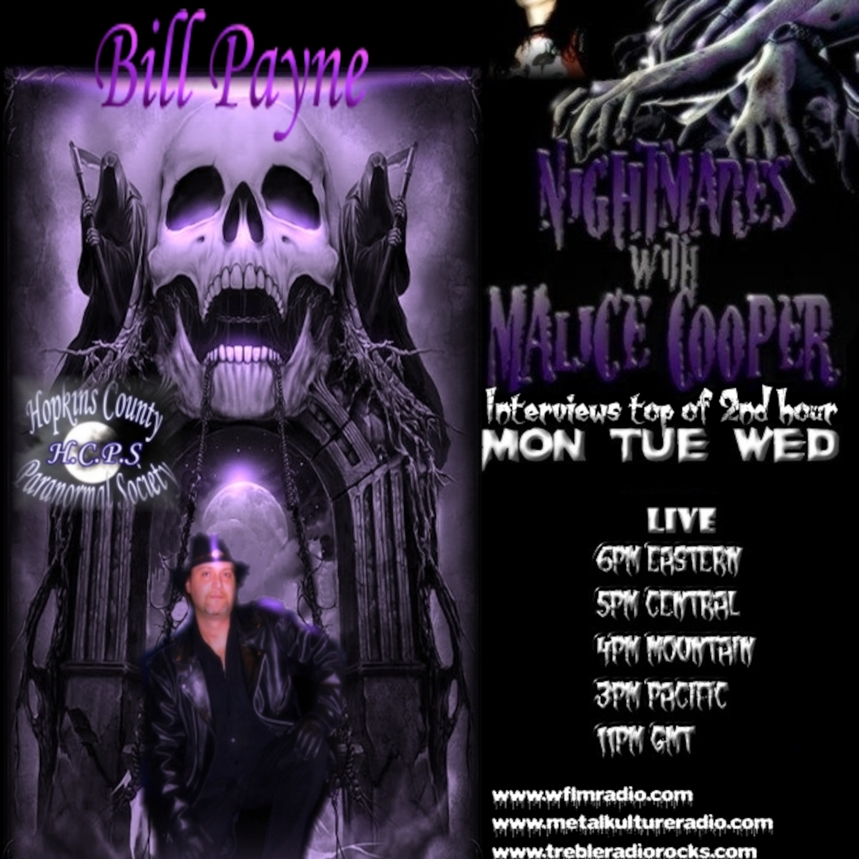 Nightmares with Malice Cooper - Bill Payne Hopkins County Paranormal Society 02-20-13 episode artwork