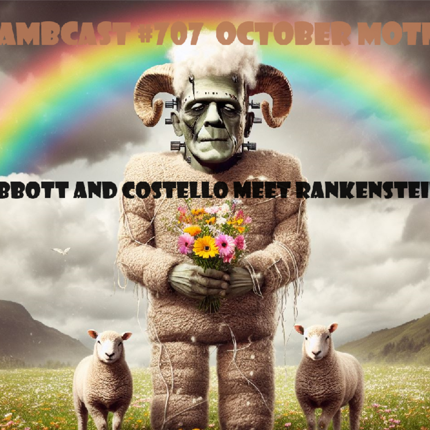 Episode 717: Lambcast #707 October MOTM Abbott and Costello Meet Frankenstein episode artwork