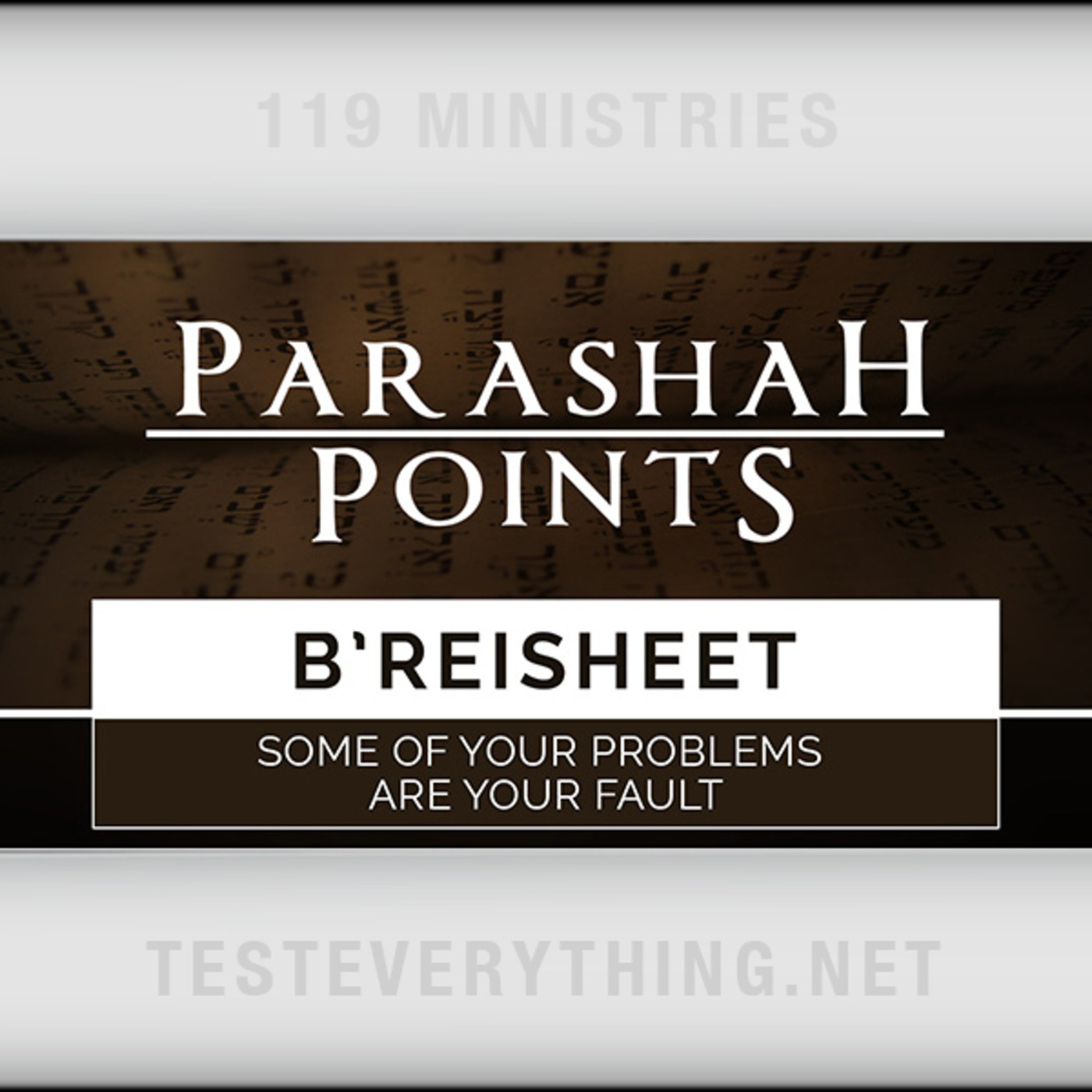 Parashah Points: B'reisheet - Some of Your Problems Are Your Fault