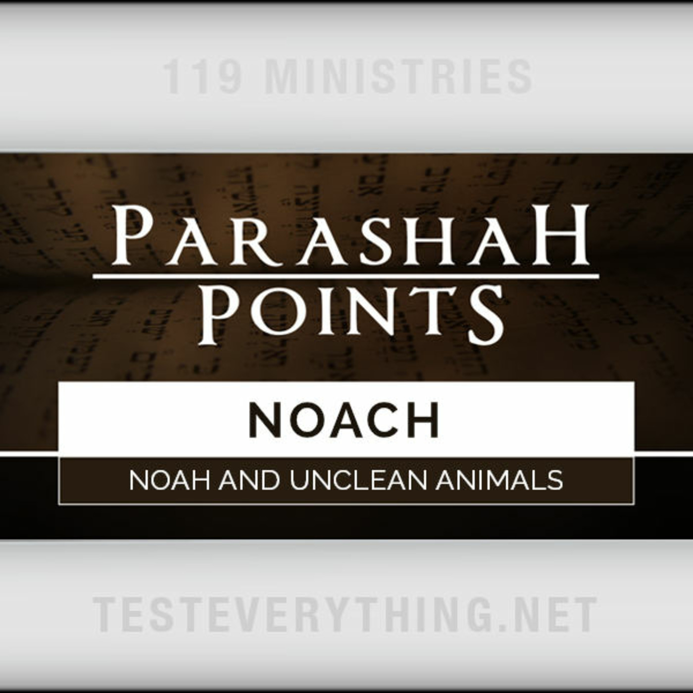 Parashah Points: Noach - Noah and Unclean Animals