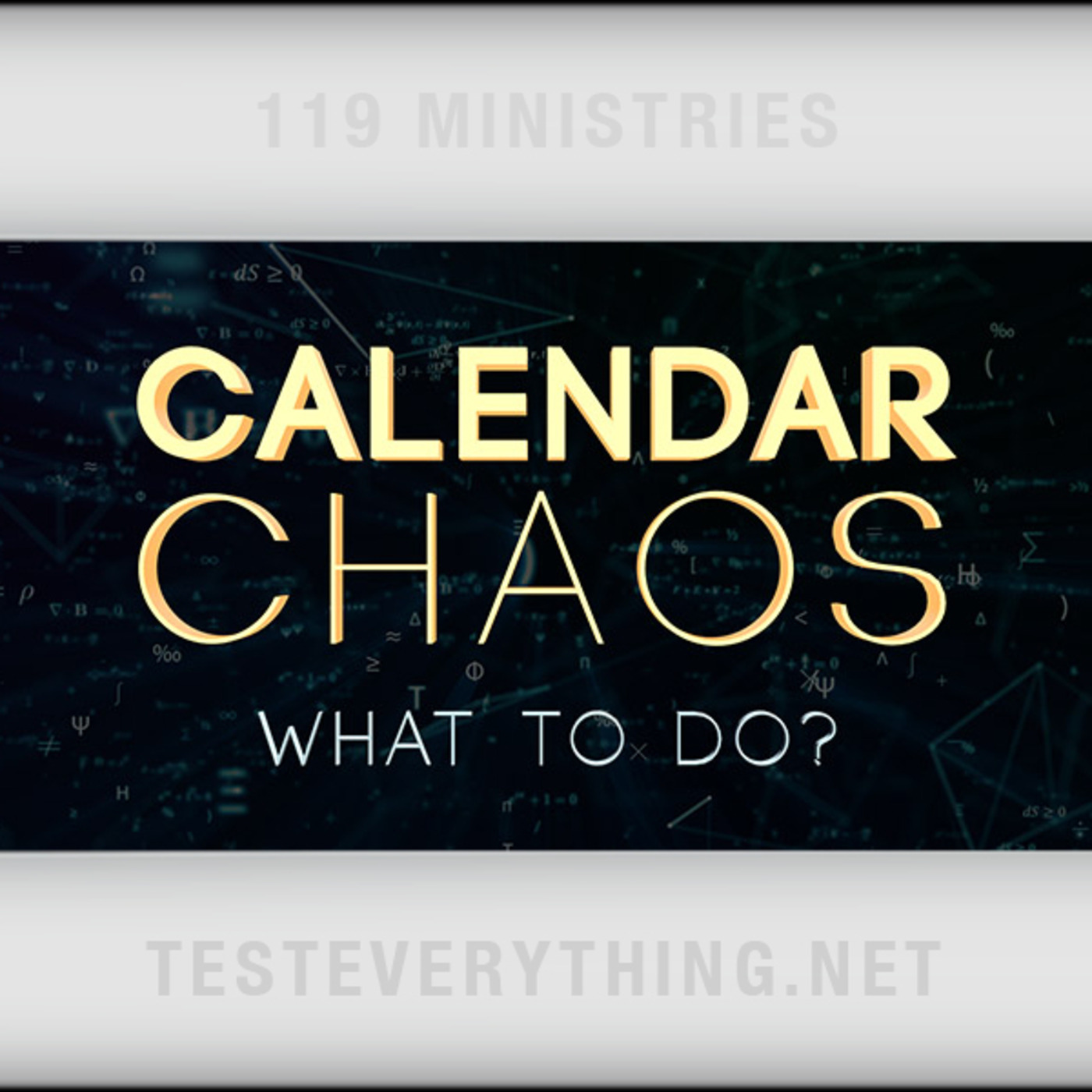MSG: Calendar Chaos - What To Do?