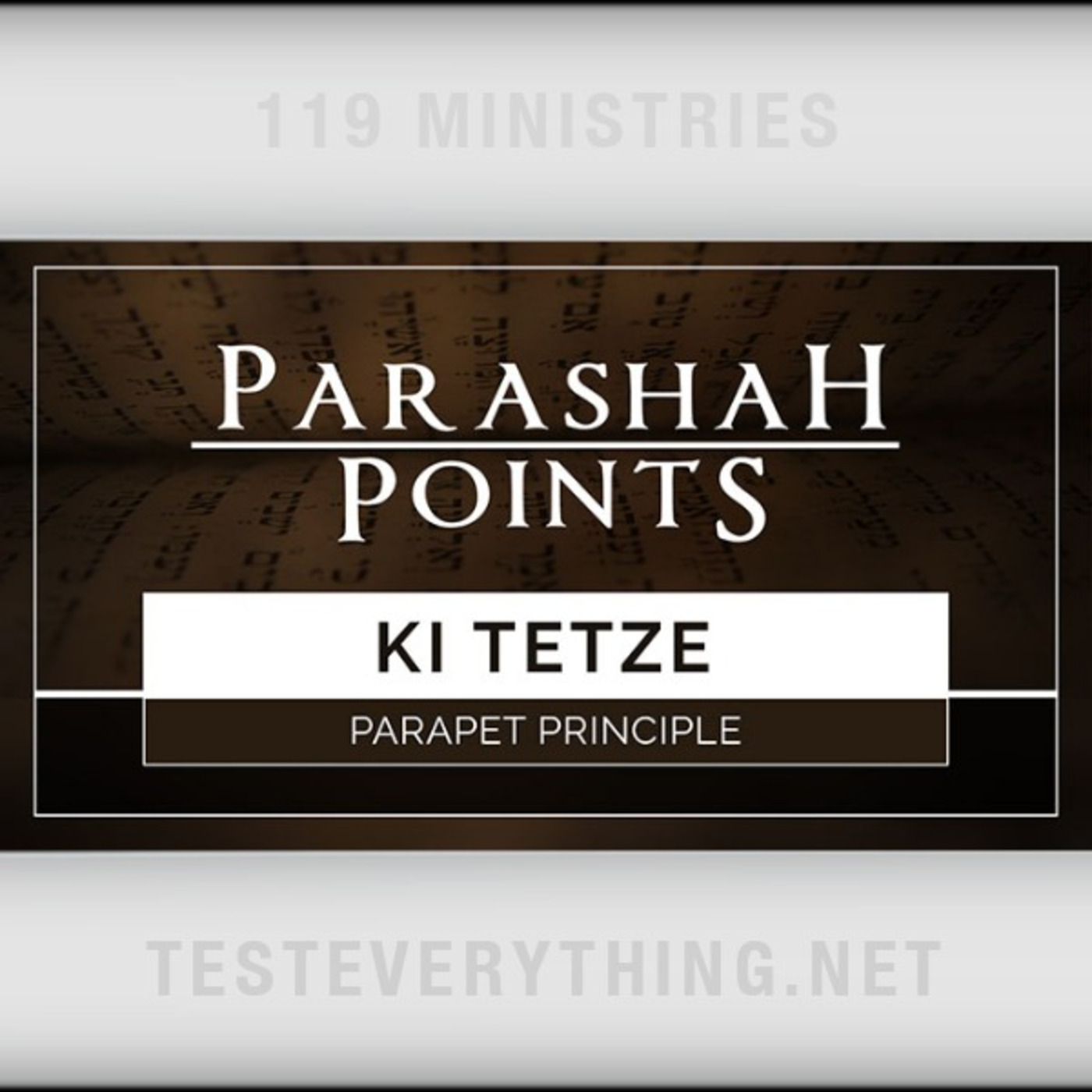 Parashah Points: Ki Tetze - Parapet Principle