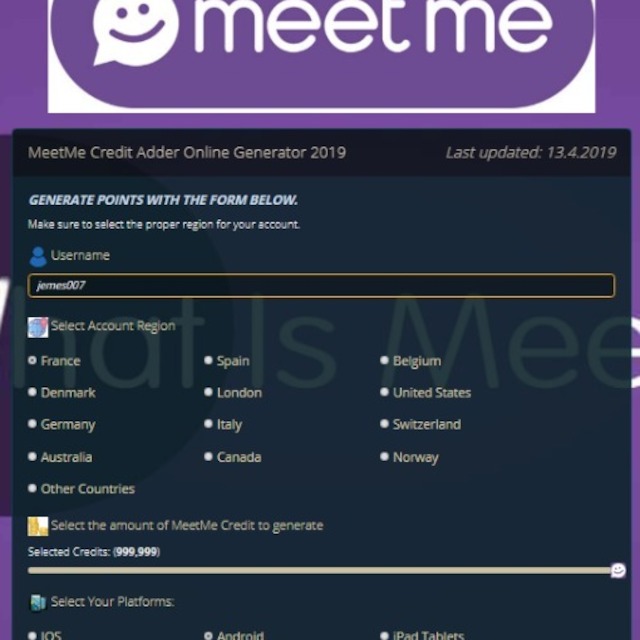 Ios hack meetme credits MeetMe Mod