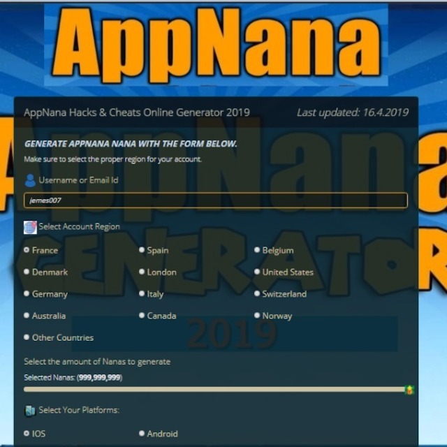 Appnana Hacks Cheats Online Generator 2019