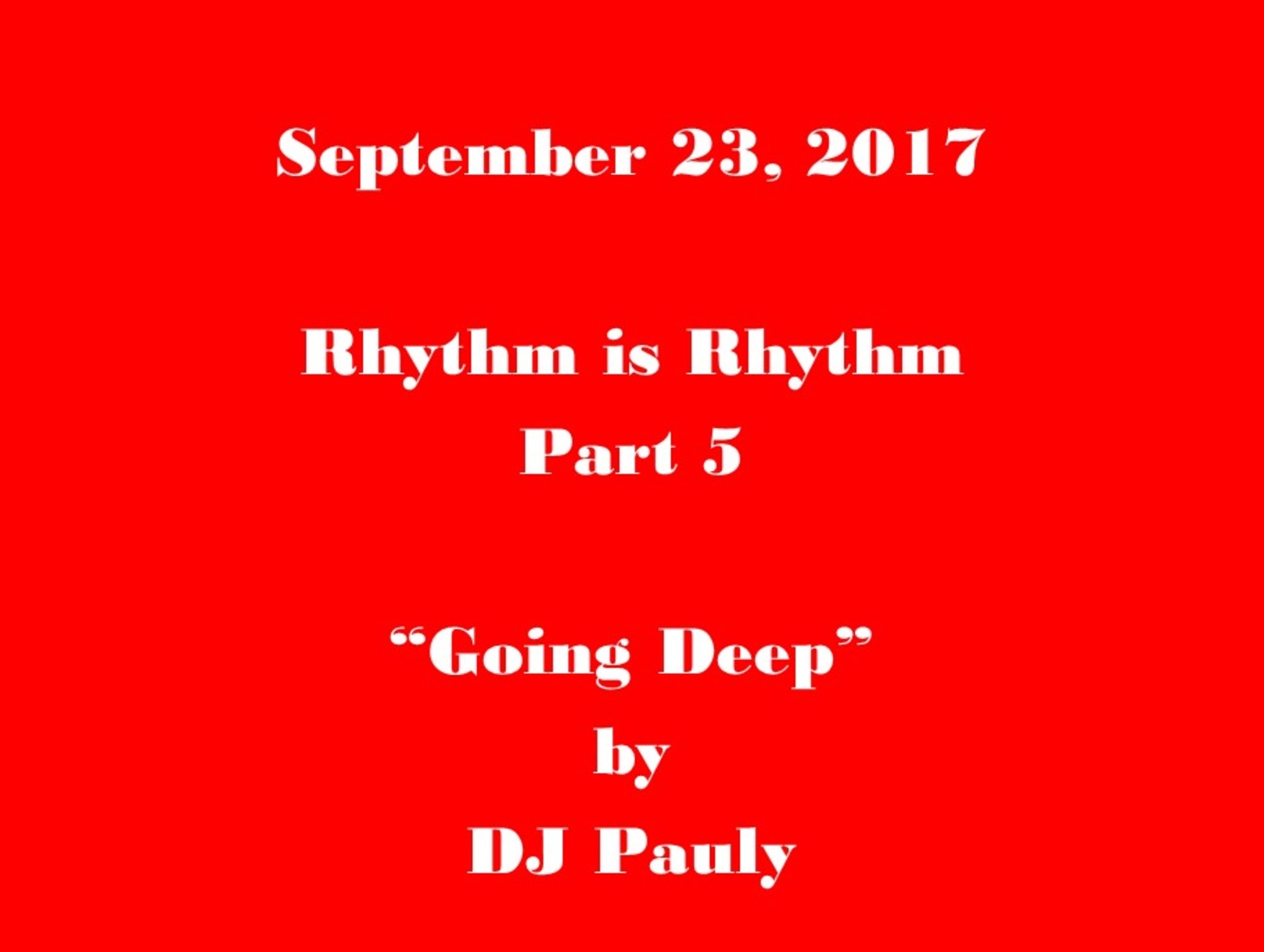 DJ Pauly\'s Deep House Lounge